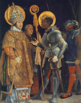  Mauricio Pintura - Encuentro de San Erasmo y San Mauricio Renacimiento Matthias Grunewald